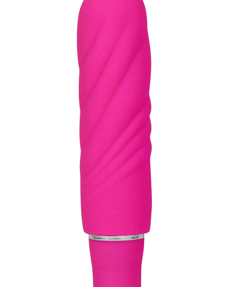Luxe Nimbus Mini Vibrador Multifunción Silicona Impermeable Fucsia 4.75 Pulgadas