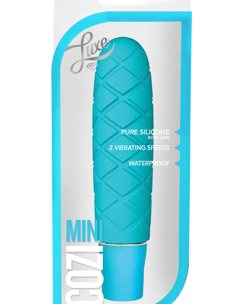 Luxe Cozi Mini Vibrador de Silicona Impermeable Aqua 4.75 Pulgadas