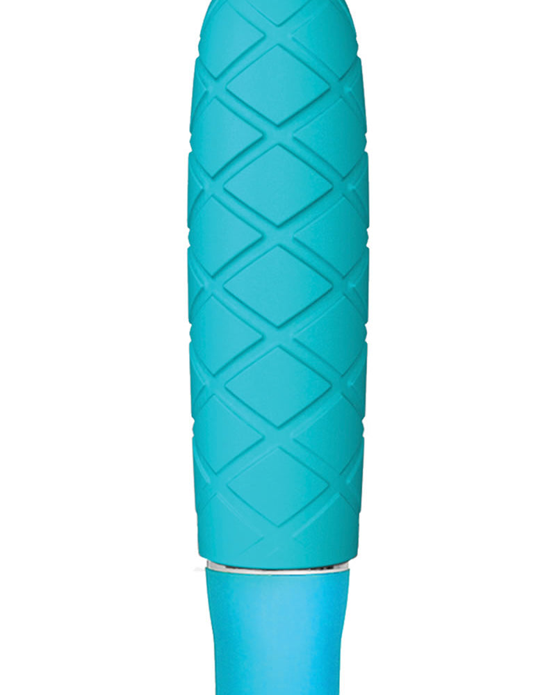 Luxe Cozi Mini Vibrador de Silicona Impermeable Aqua 4.75 Pulgadas