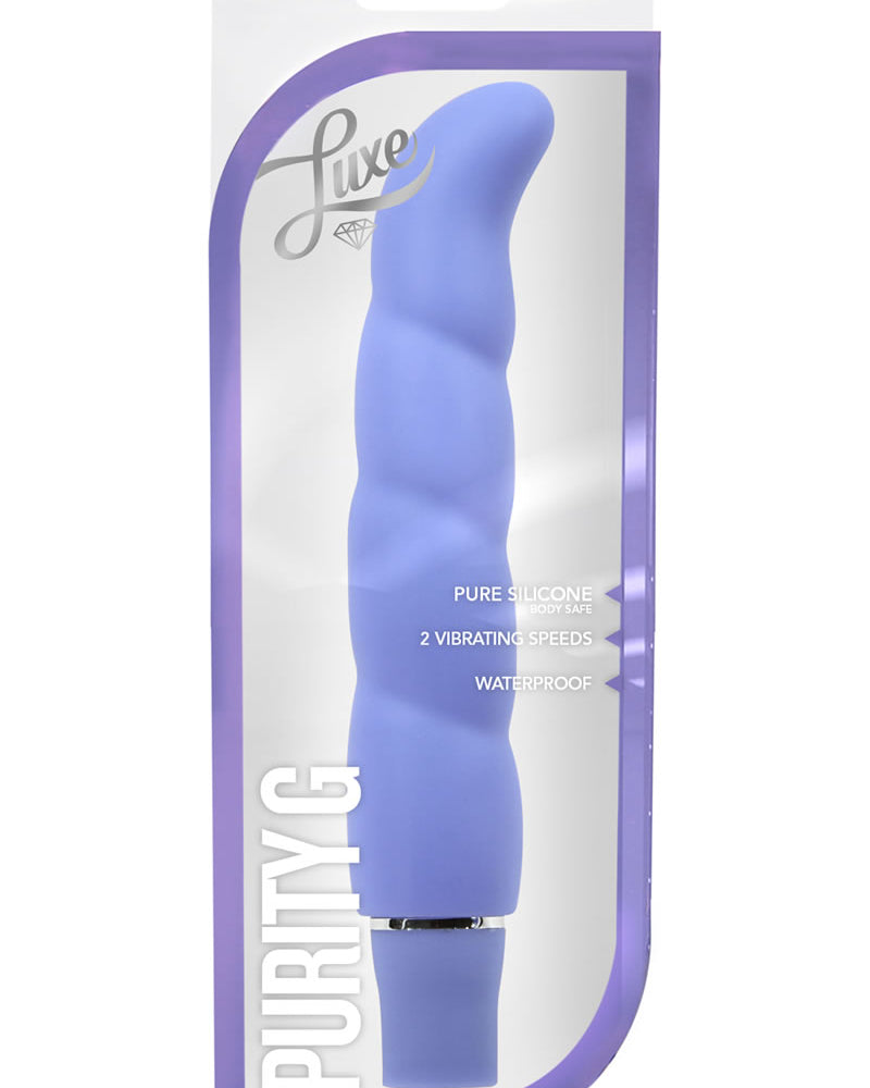 Luxe Purity G Multifuction Vibe Silicone Waterproof Periwinkle 6.25 Inch