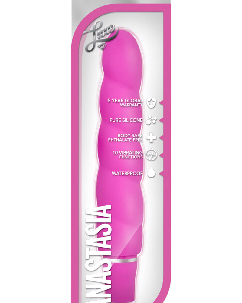 Luxe Anastasia Multifuction Vibe Silicone Waterproof Pink 6.5 Inch