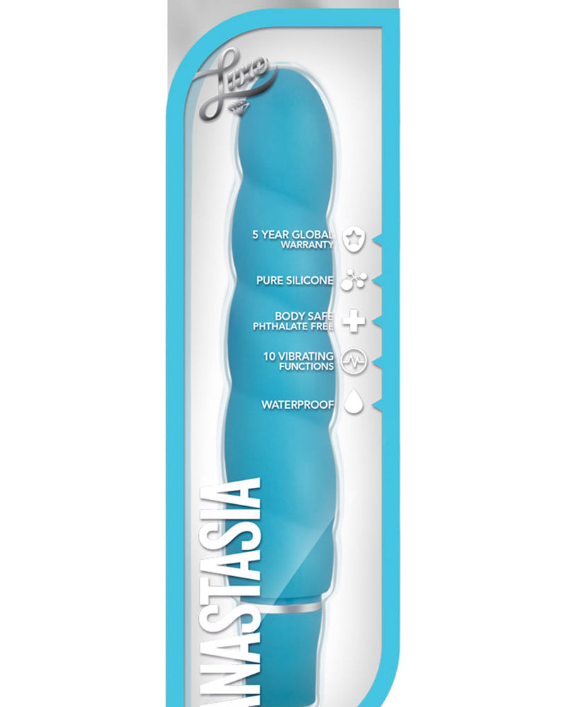 Luxe Anastasia Multifuction Vibe Silicone Waterproof Aqua 6.5 Inch