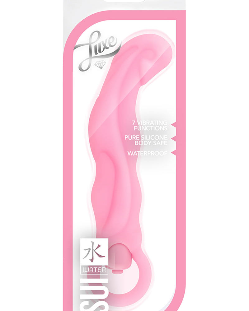 Luxe Sui Multifuction Silicone Vibe Waterproof Pink 7 Inches