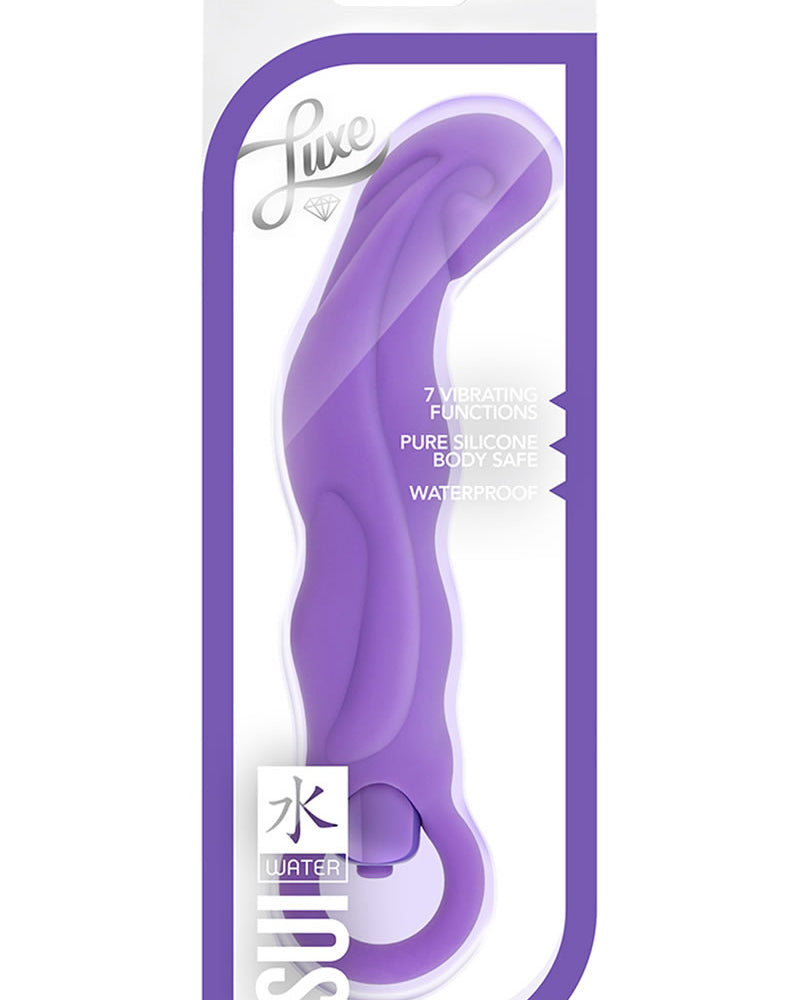 Luxe Sui Multifuction Silicone Vibe Waterproof Purple 7 Inches