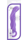 Luxe Sui Multifuction Silicone Vibe Waterproof Purple 7 Inches