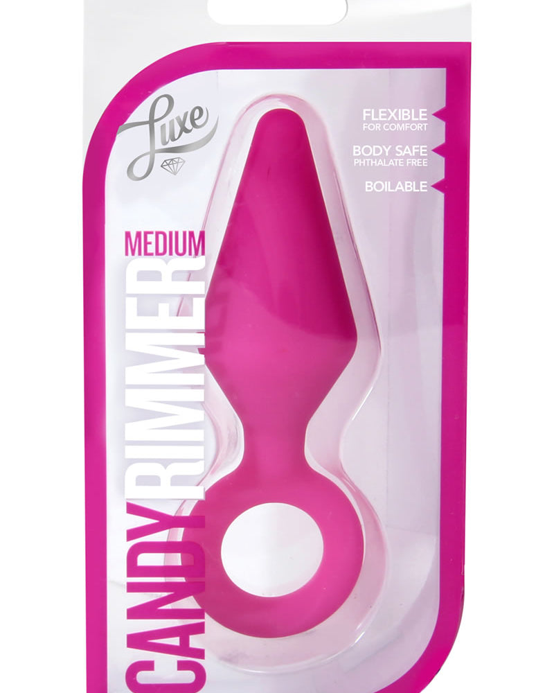 Luxe Candy Rimmer Silicone Anal Medium Fuchsia