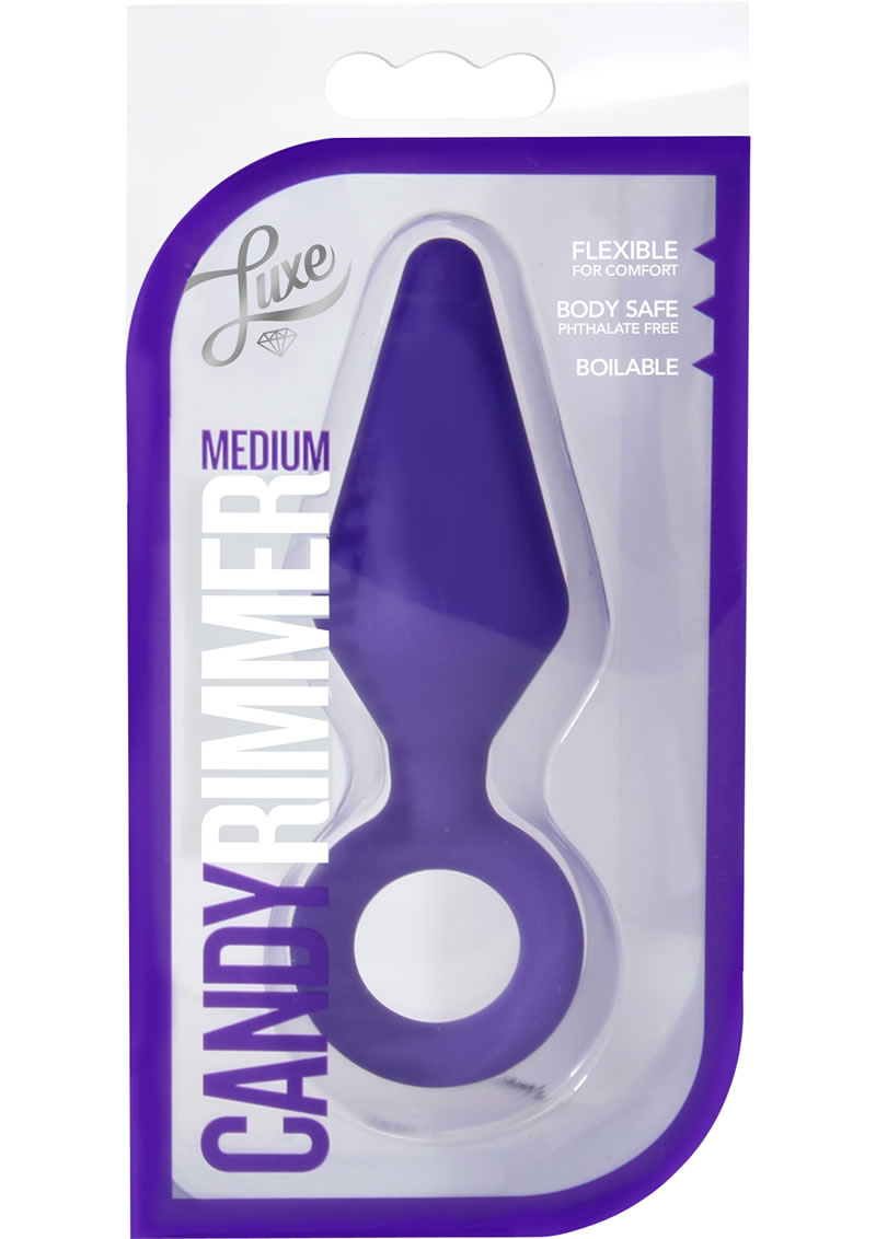 Luxe Candy Rimmer Anal de silicona de tamaño mediano en color morado