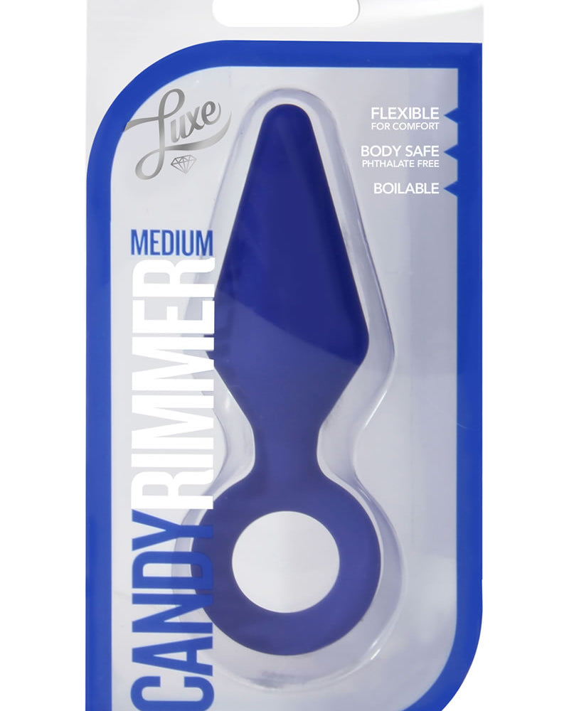 Luxe Candy Rimmer Anal de silicona tamaño mediano índigo