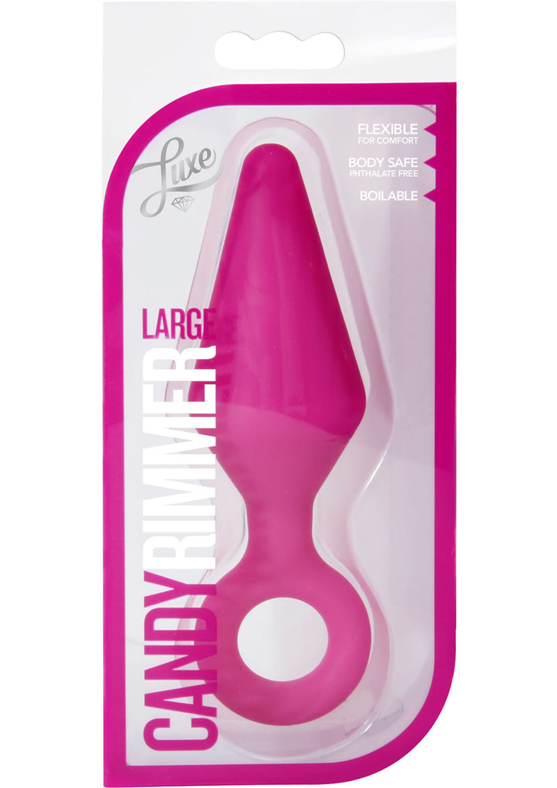 Plug anal de silicona Luxe Candy Rimmer grande fucsia