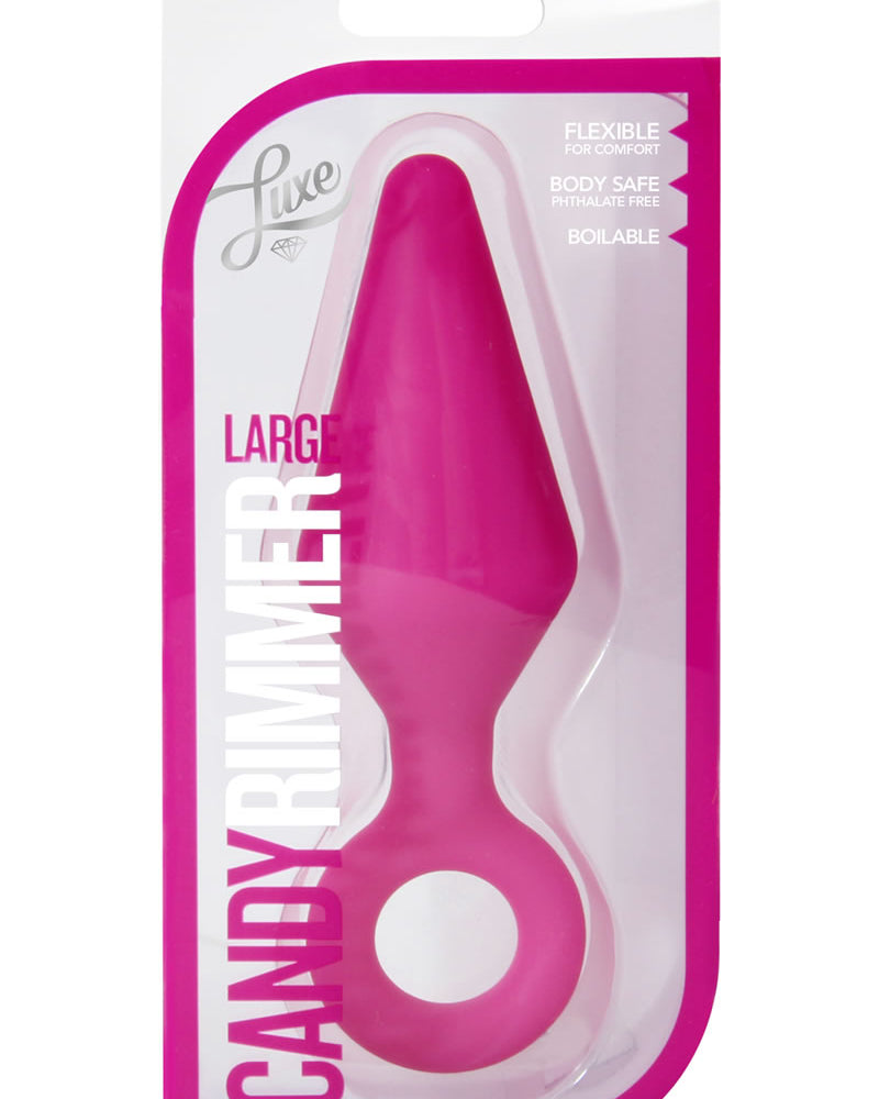 Plug anal de silicona Luxe Candy Rimmer grande fucsia