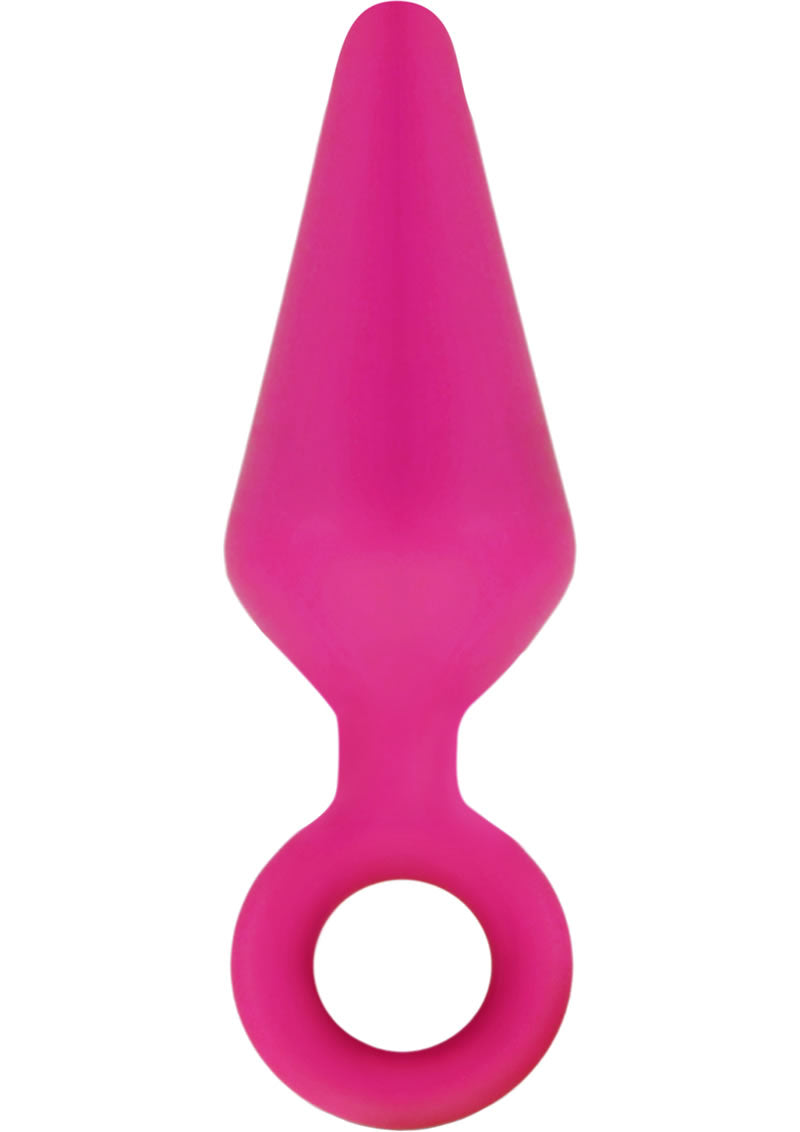 Plug anal de silicona Luxe Candy Rimmer grande fucsia