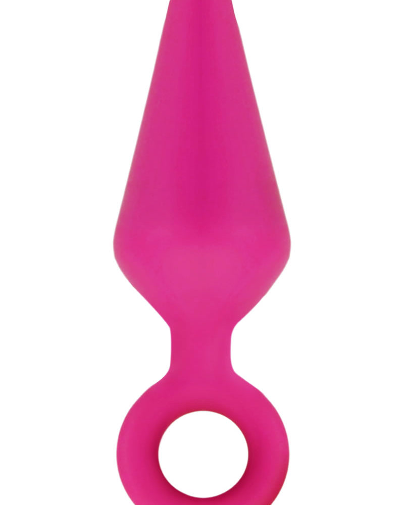 Plug anal de silicona Luxe Candy Rimmer grande fucsia