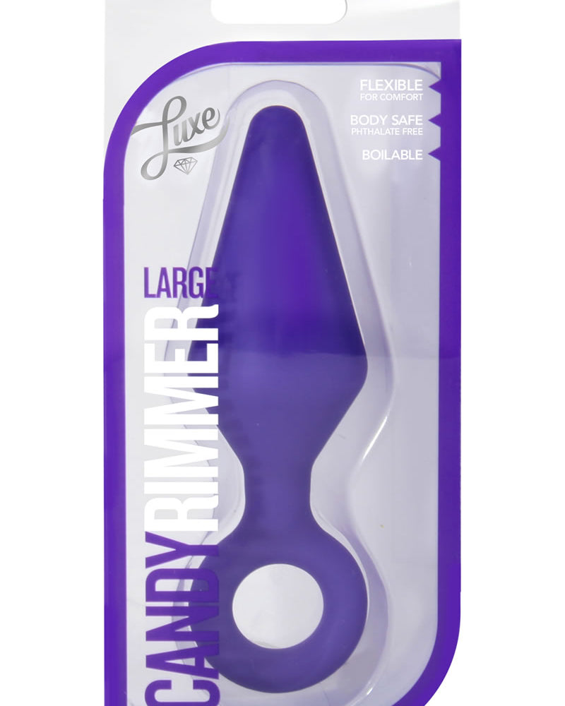 Tapón anal de silicona Luxe Candy Rimmer, tamaño grande, color morado