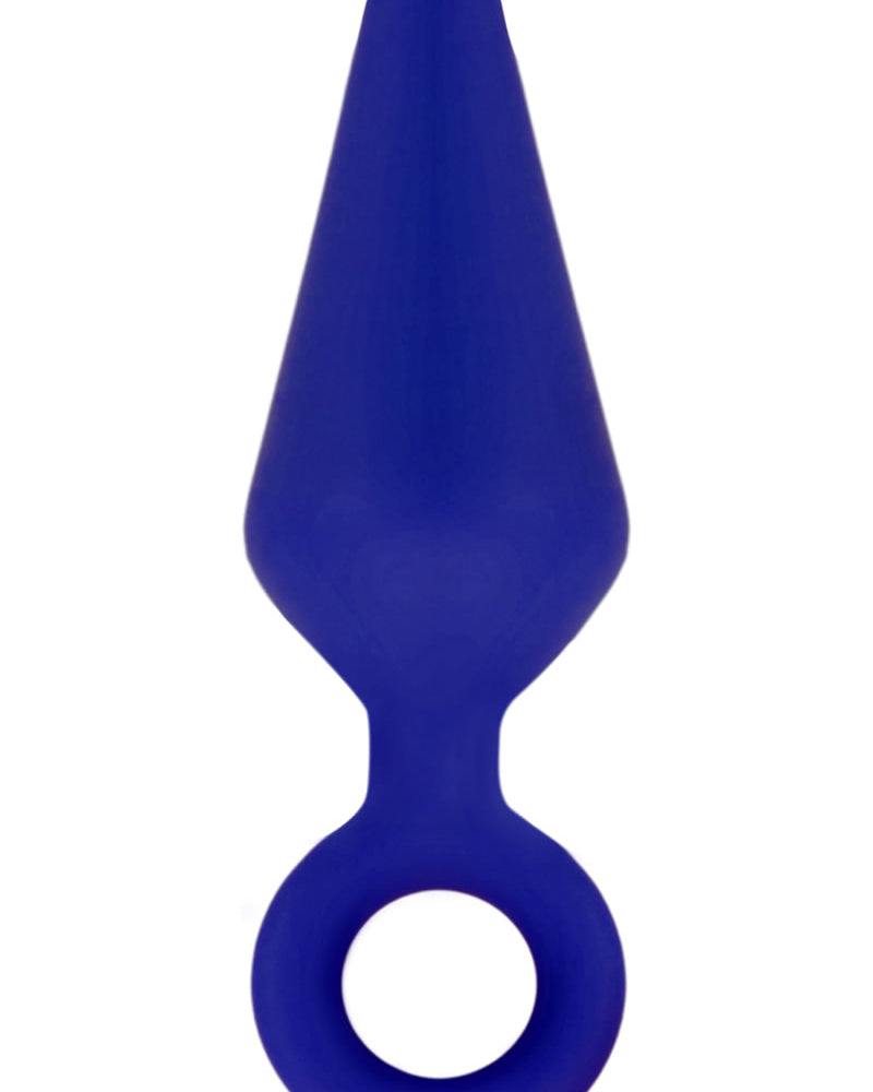 Tapón anal de silicona Luxe Candy Rimmer, tamaño grande, color índigo