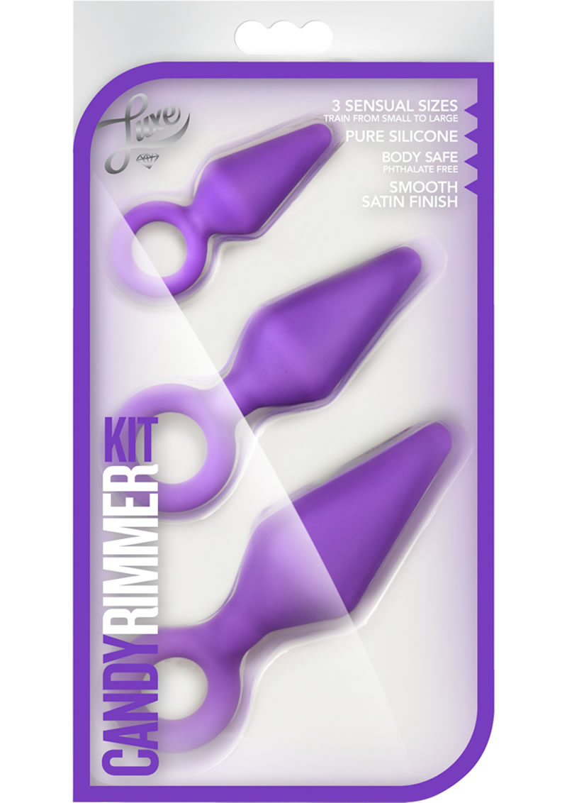 Luxe Candy Rimmer - Kit anal de silicona morado