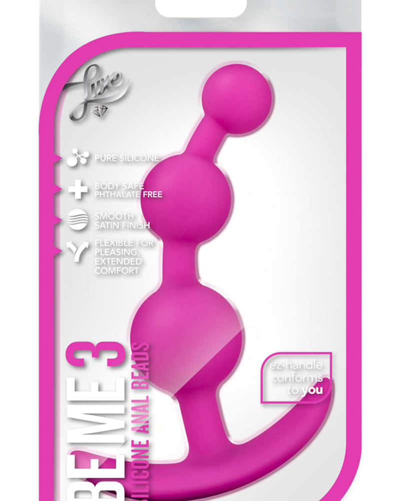 Luxe Be Me 3 Anal Silicone Fuchsia