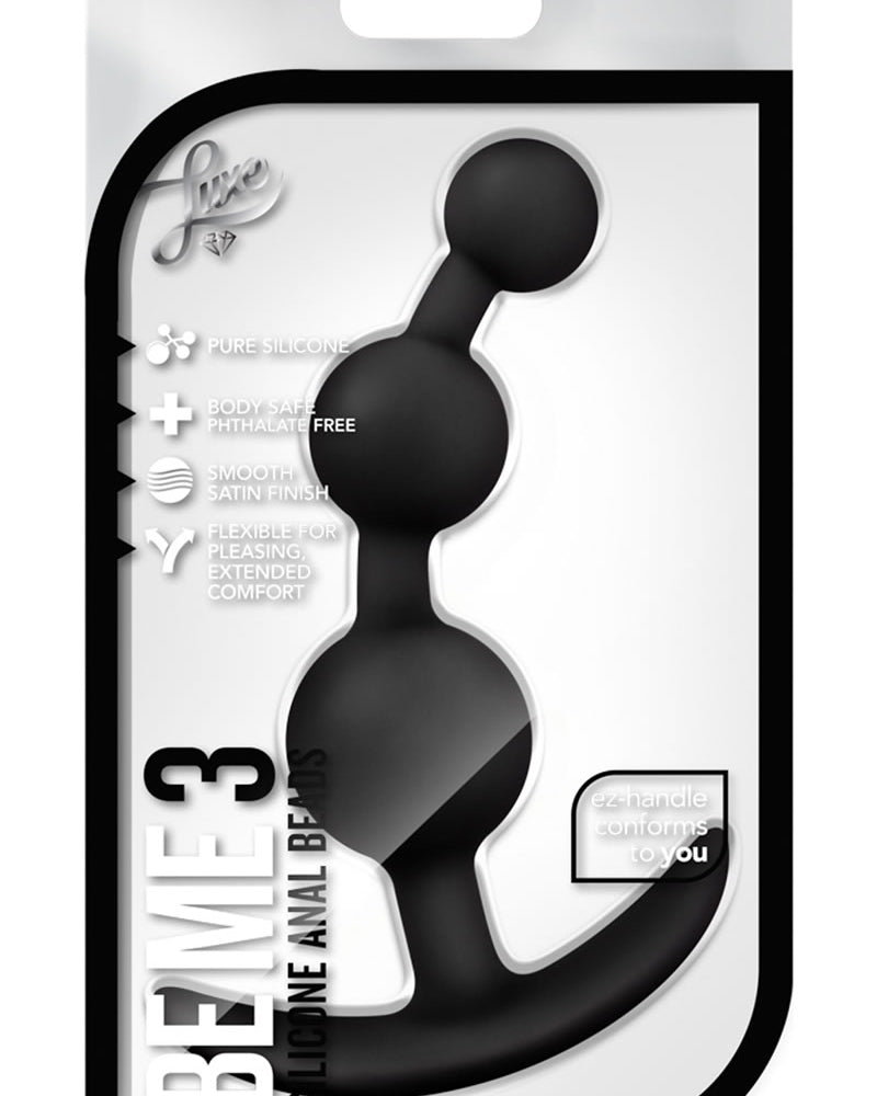 Luxe Be Me 3 Anal Silicone Black