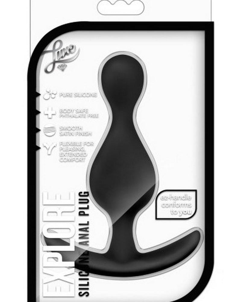 Luxe Explore Anal Silicona Negro