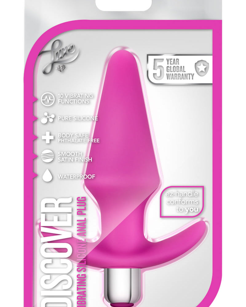 Luxe Discover Vibrador Anal Multifunción Silicona Impermeable Fucsia