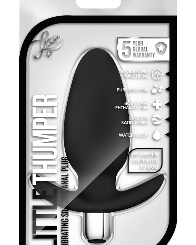 Luxe Little Thumper Multifuction Vibe Silicone Waterproof Black