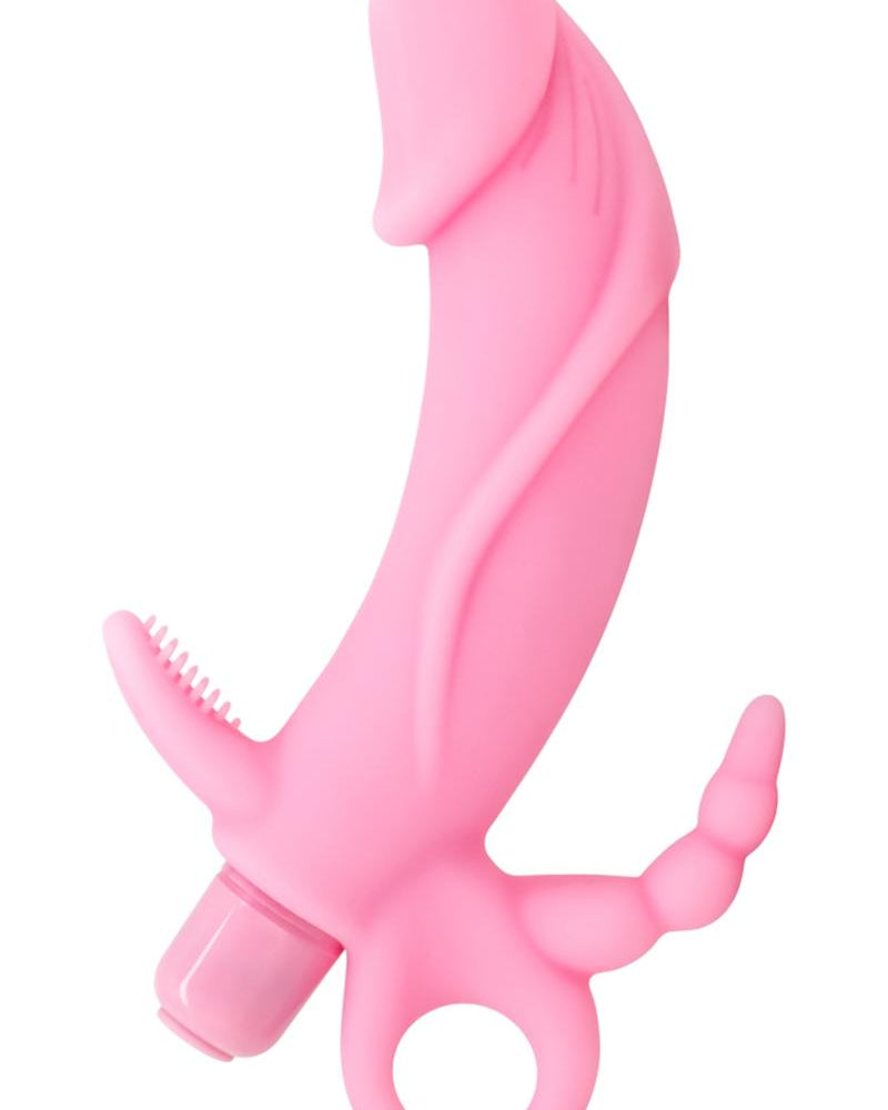 Luxe Venus Vibrador de silicona multipunto resistente al agua, color rosa, 6,75 pulgadas