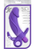 Luxe Venus Multi-Point Silicone Vibe Waterproof Purple 6.75 Inch