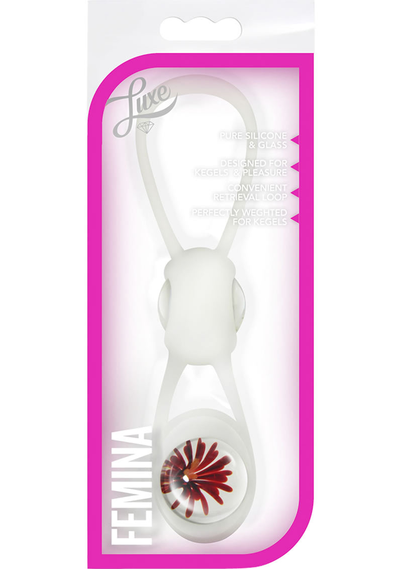 Bolas de Kegel de cristal Luxe Femina color blanco