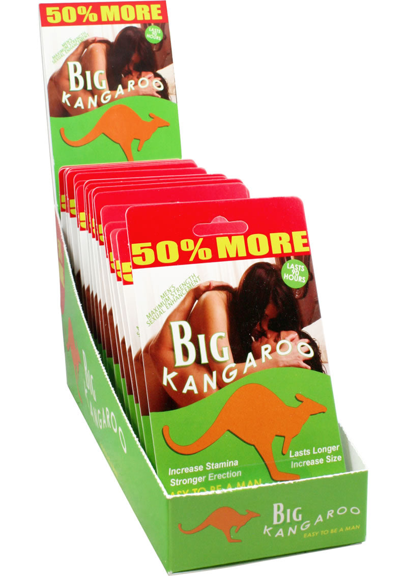 Píldora potenciadora Big Kangaroo, 30 paquetes individuales por mostrador