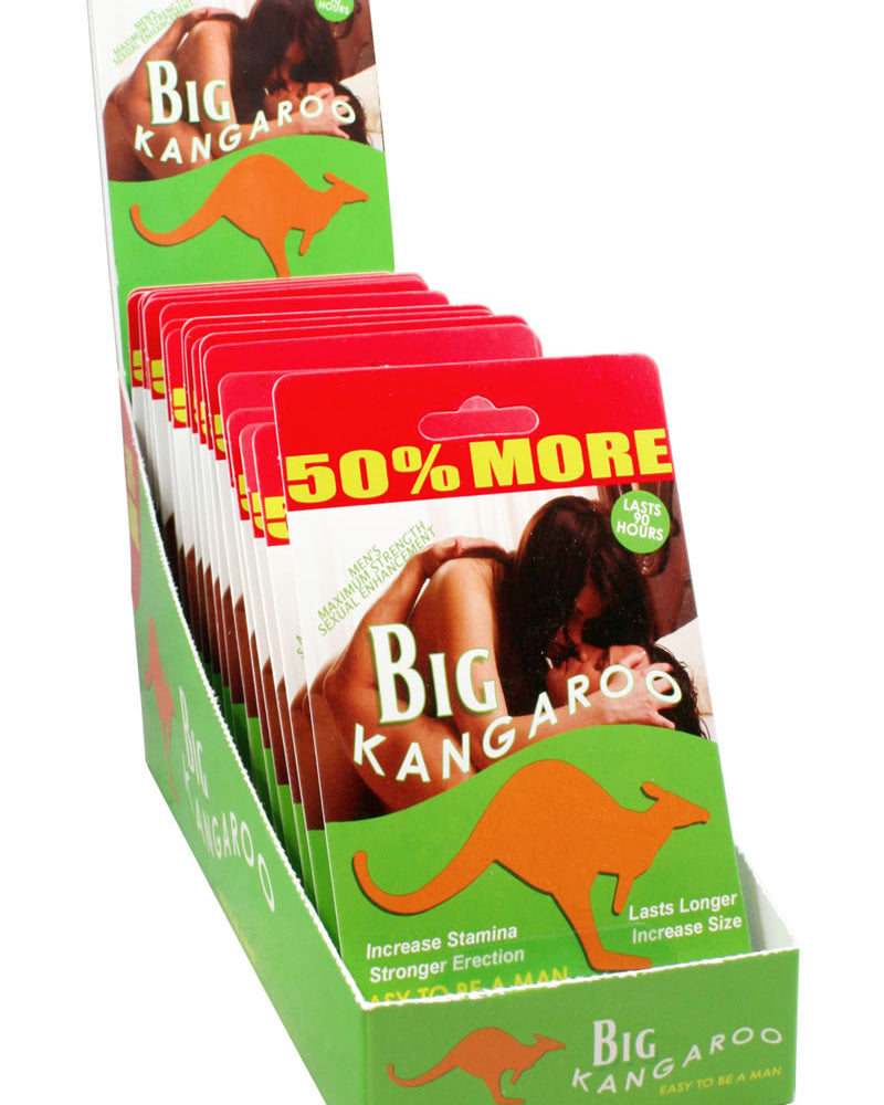 Píldora potenciadora Big Kangaroo, 30 paquetes individuales por mostrador