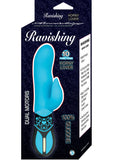 Ravishing Horny Lover Silicone Dual Moter Vibe Waterproof Turquoise 7.75 Inch
