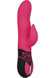 Ravishing Horny Lover Silicone Dual Moter Vibe Waterproof Red 7.75 Inch
