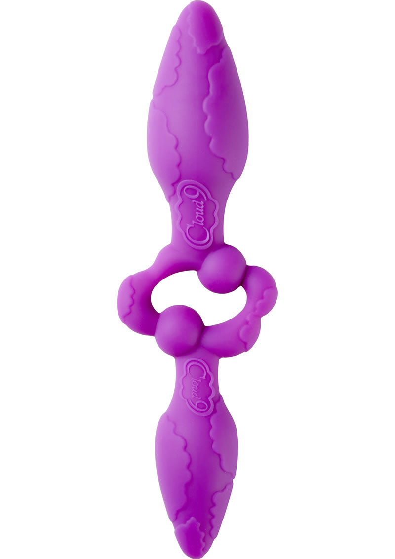 Plug anal de silicona 2 en 1 Cloud 9 Pro Sensual Double Dare morado