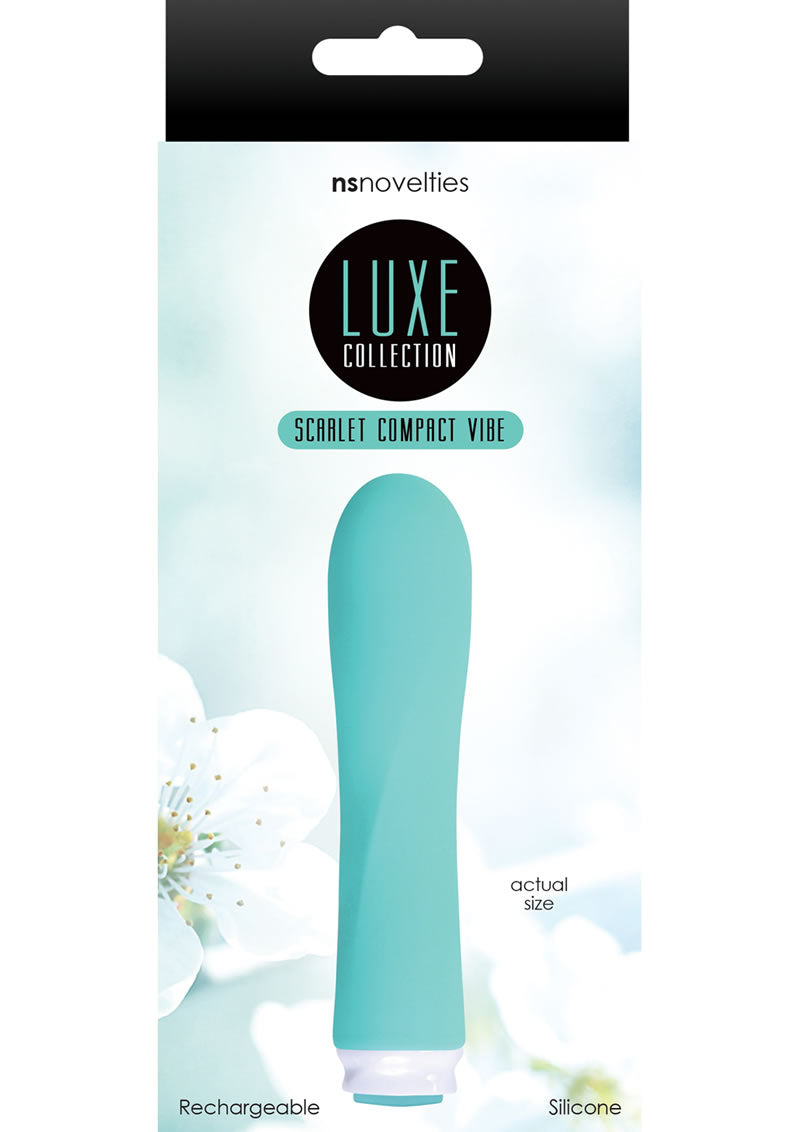 Luxe Collection Scarlet Compact Silicone Vibe Rechargeable Waterproof Turquoise