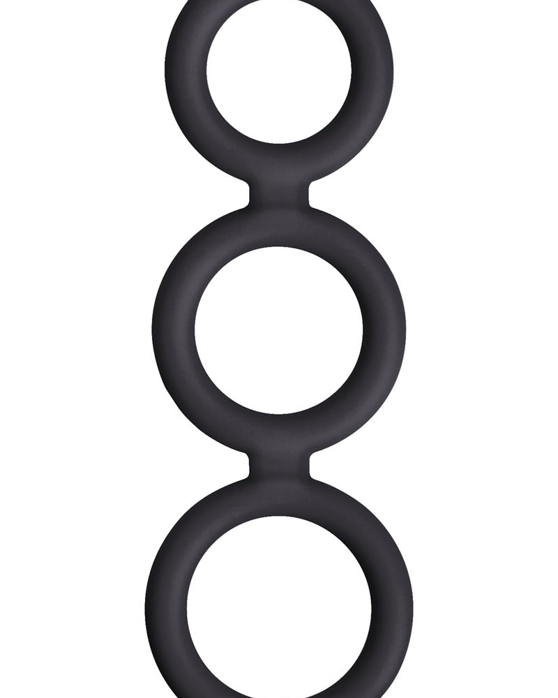 Renegade Triad Rings Silicone Cock Ring Black