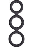 Renegade Triad Rings Silicone Cock Ring Black