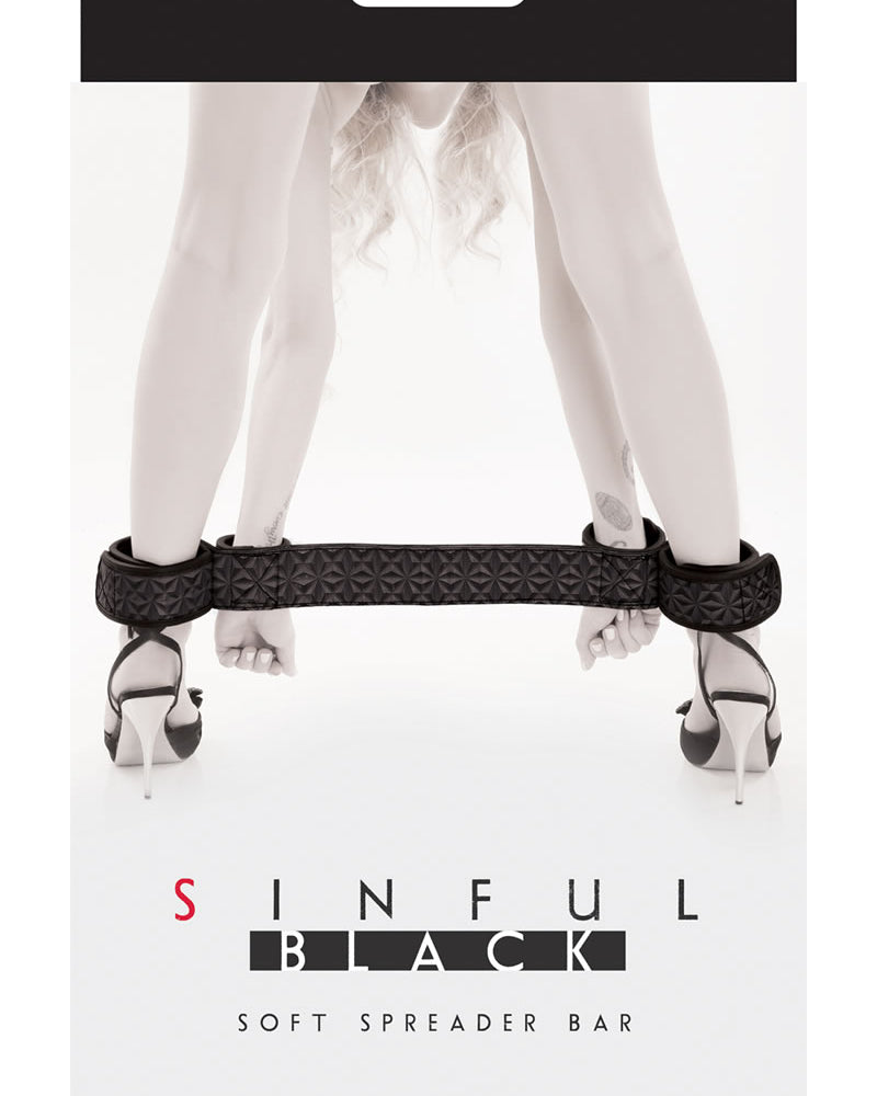 Sinful Soft Vinyl Spreader Bar Black