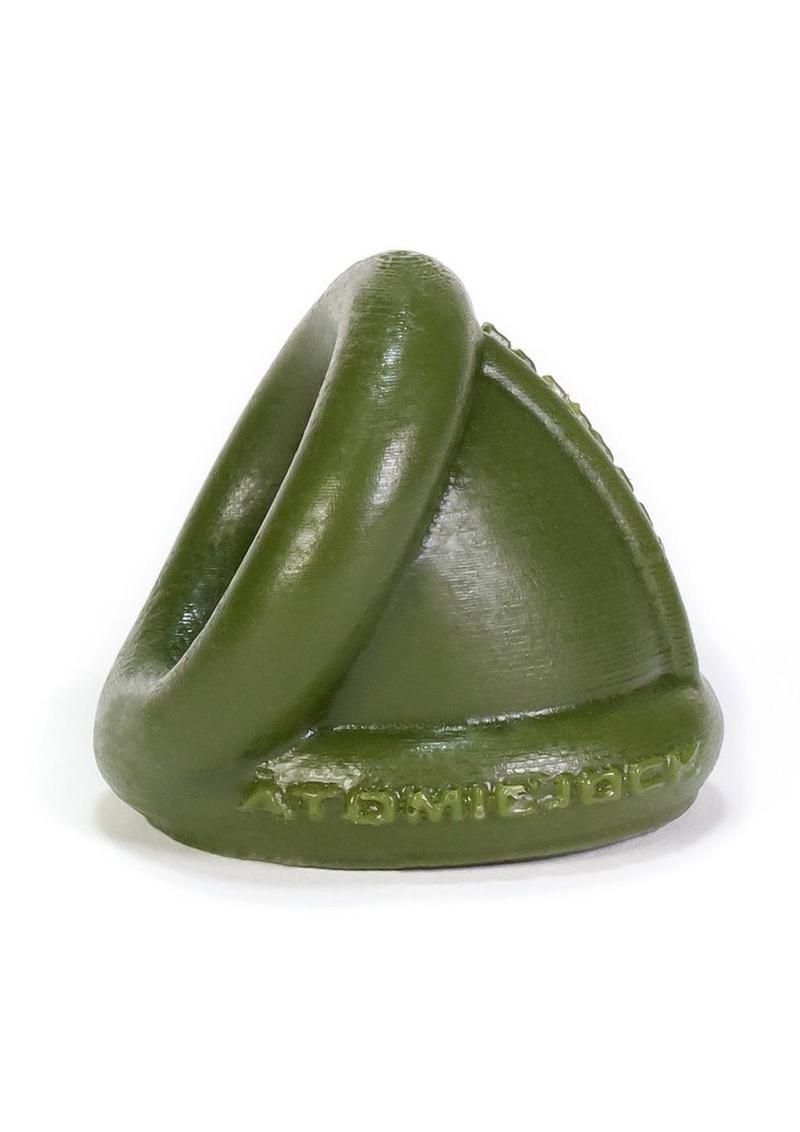 Anillo para el pene de silicona Ballbender Nut Hugging Ballstretcher, color verde militar