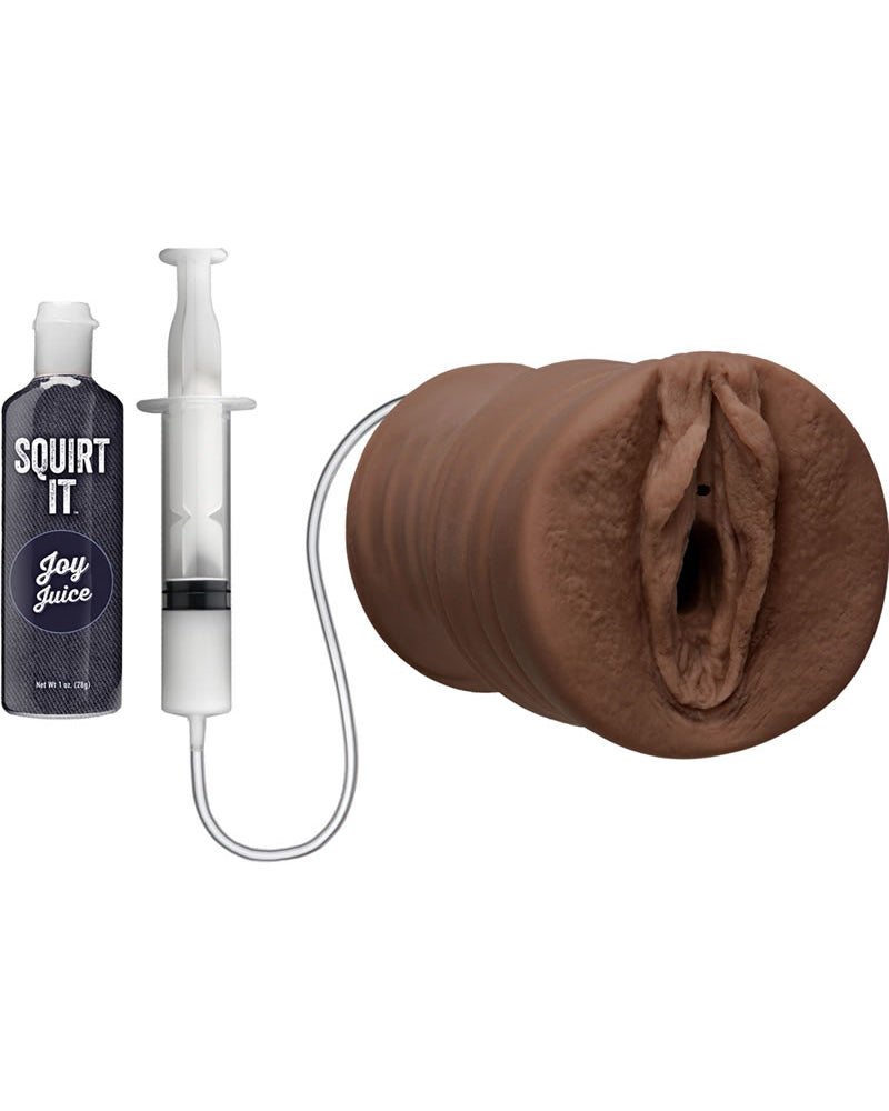 Chorrea tu coño chorreando con 1 FL OZ Joy Juice Ultaskyn Brown