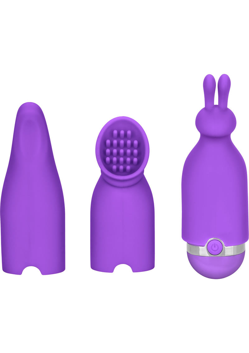 Juego de balas recargables y funda de silicona Silhouette S22, resistentes al agua, color morado