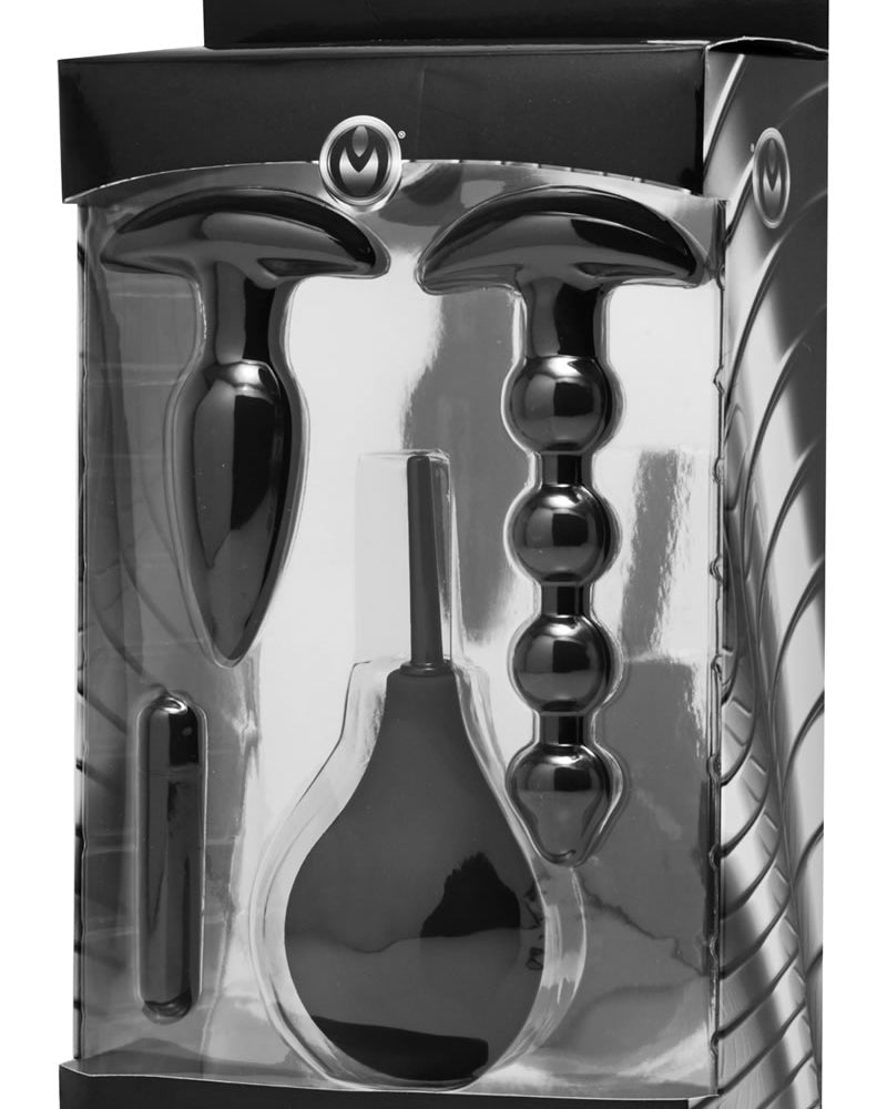 Master Series Prevision 4 Piece Silicone Anal Kit Black