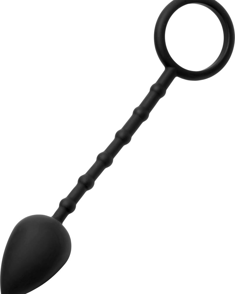 Master Series Imbed Silicone Anal Plug Plus Cock Ring Black