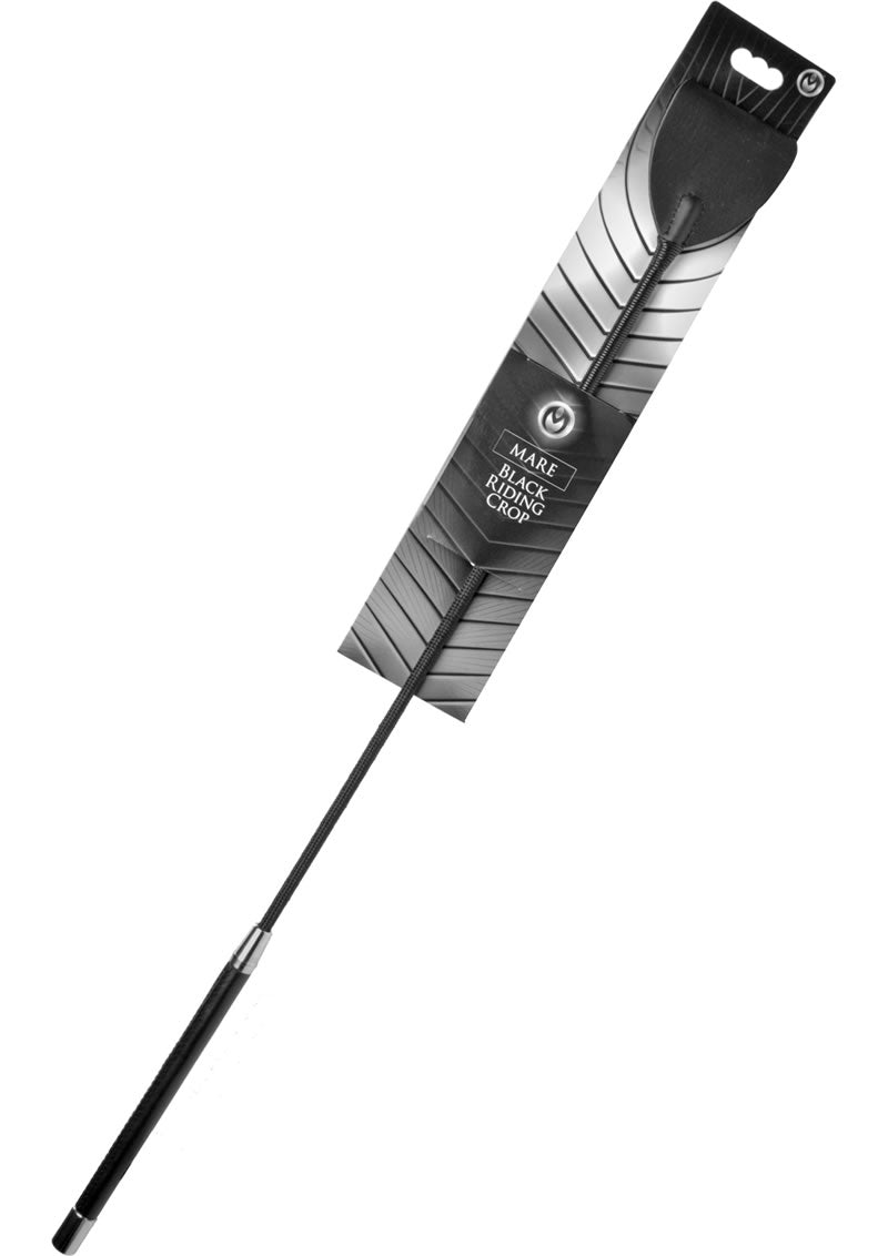 Fusta de cuero negra para yeguas Master Series de 26,25 pulgadas