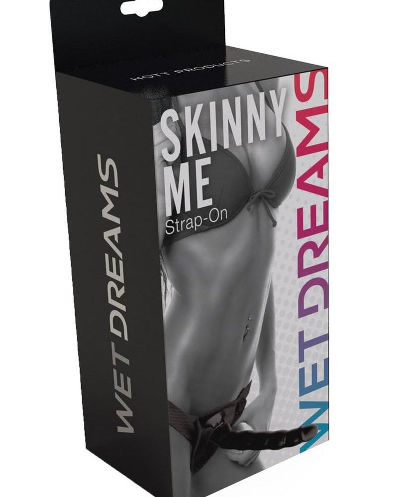 Wet Dreams Skinny My Strap On Black 7 Inch