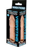 Skinsations Husky Lover Extension Sleeve With Scrotum Strap Flesh 7 Inch