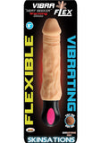 Skinsations Vibra Flex Heat Seeker Warming Dildo Flesh 8 Inch