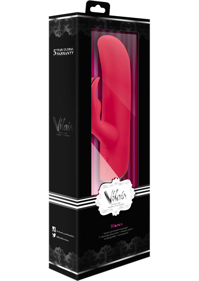 Vibrador de conejo recargable por USB Vilain Bianca Vibe resistente al agua Berry