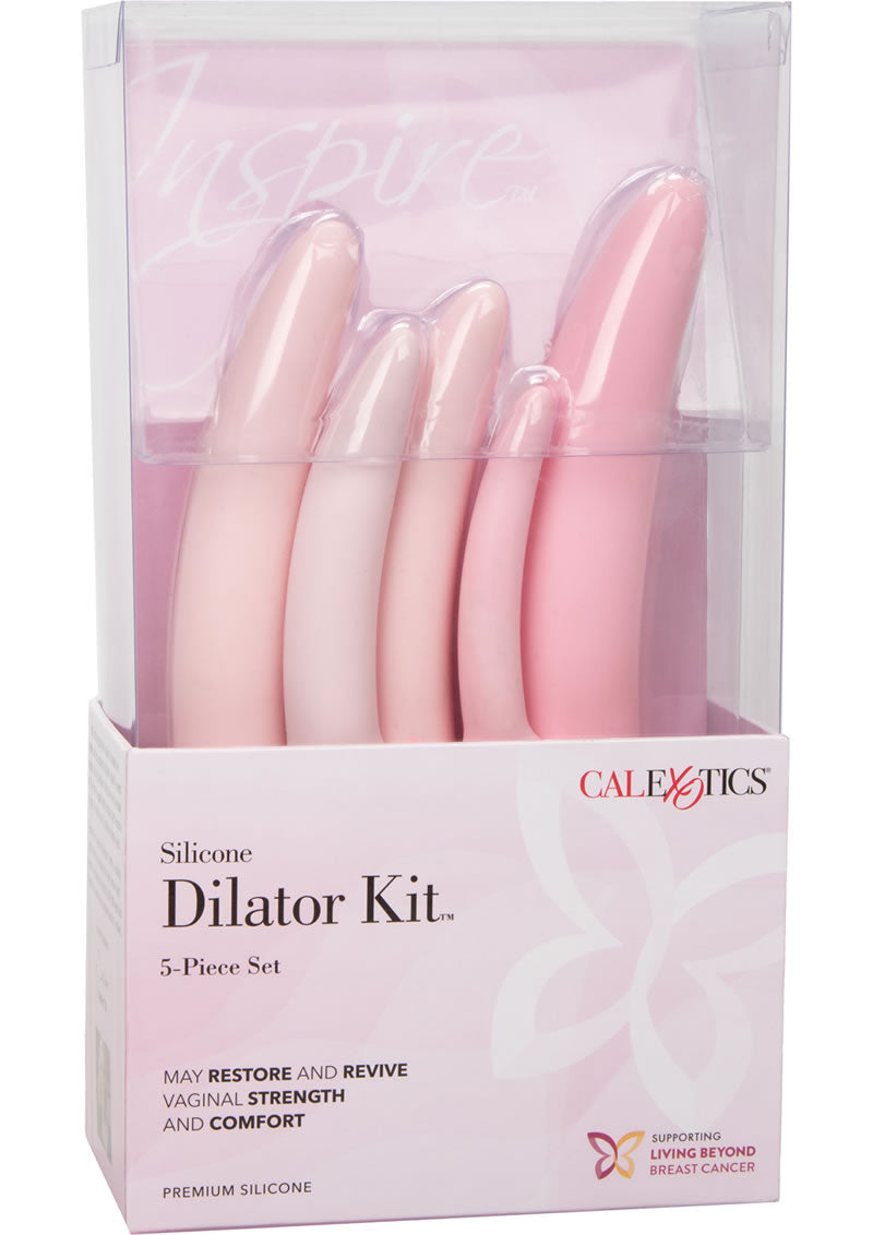 Kit de dilatador de silicona Inspire, juego de 5 piezas, color rosa