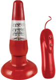 Plug anal con control remoto y cable Ram Up and Down Anal Satisfier resistente al agua, color rojo, 7,5 pulgadas