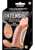 Intensifi Super Max - Funda de silicona con vibración dual con control remoto y cable, resistente al agua, color carne