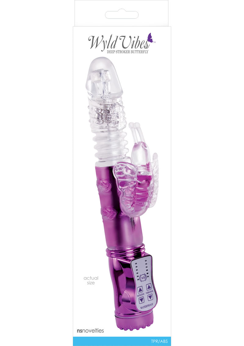 Wyld Vibes Deep Stroker Butterfly Clear And Purple